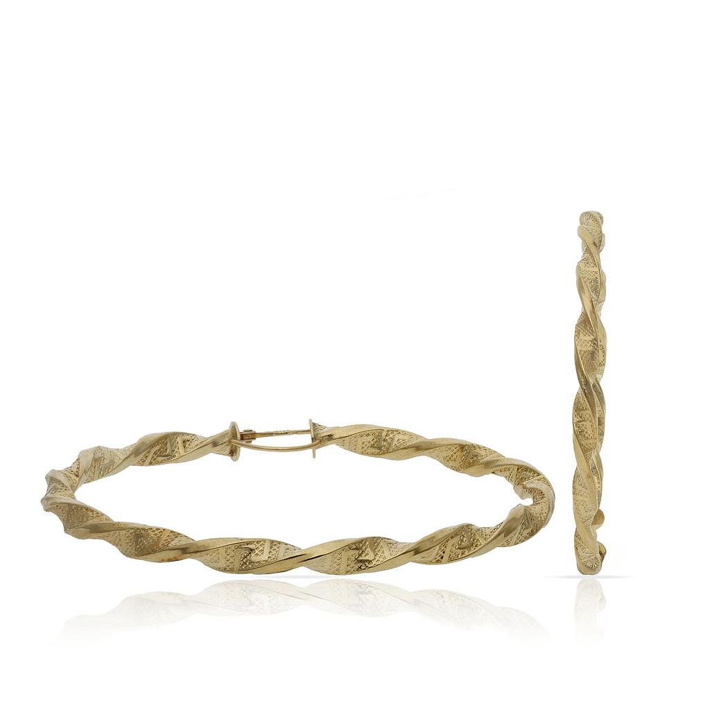 AROS ORO 18KL GRECA - 55MM - Peso: 5.50 gr 
