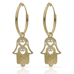 AROS ORO 18KL MANO DE FATIMA