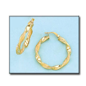 AROS ORO 18KL ONDULADOS - 25MM - Peso: 2.60 gr 