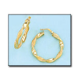 AROS ORO 18KL ONDULADOS - 25MM - Peso: 2.60 gr 