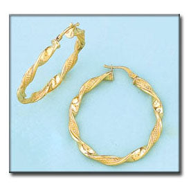 AROS ORO 18KL ONDULADOS - 30MM - Peso: 2.90 gr 