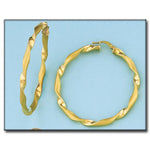 AROS ORO 18KL ONDULADOS - 42MM - Peso: 4.80 gr 