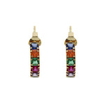 AROS ORO 18KL + PIEDRAS COLORES - 5MM