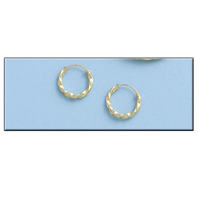 AROS ORO 18KL RIZADOS - 10MM