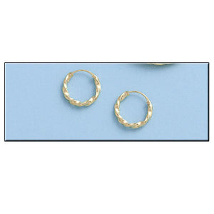 AROS ORO 18KL RIZADOS - 10MM
