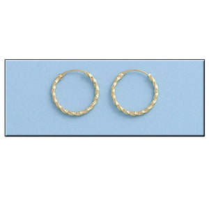 AROS ORO 18KL RIZADOS - 13MM