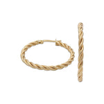 AROS ORO 18KL RIZADOS - 15MM - Peso: 2.20 gr 