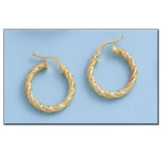 AROS ORO 18KL RIZADOS - 16MM - Peso: 1.75 gr 