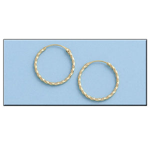 AROS ORO 18KL RIZADOS - 17MM