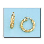 AROS ORO 18KL RIZADOS - 17MM - Peso: 2.55 gr 