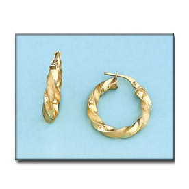 AROS ORO 18KL RIZADOS - 17MM - Peso: 2.55 gr 