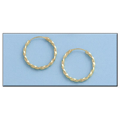 AROS ORO 18KL RIZADOS - 18MM