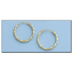 AROS ORO 18KL RIZADOS - 18MM