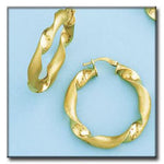 AROS ORO 18KL RIZADOS - 26MM - Peso: 5.20 gr 