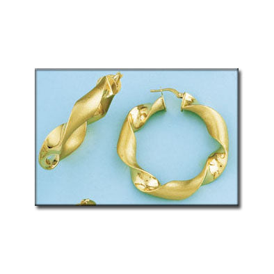 AROS ORO 18KL RIZADOS - 26MM - Peso: 8.65 gr 
