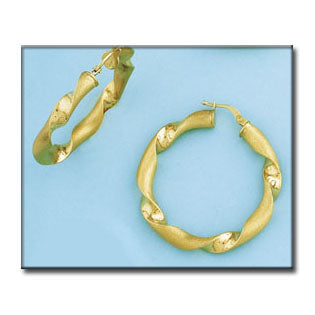 AROS ORO 18KL RIZADOS - 30MM - Peso: 5.20 gr 