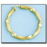 AROS ORO 18KL RIZADOS - 42MM - Peso: 6.20 gr 