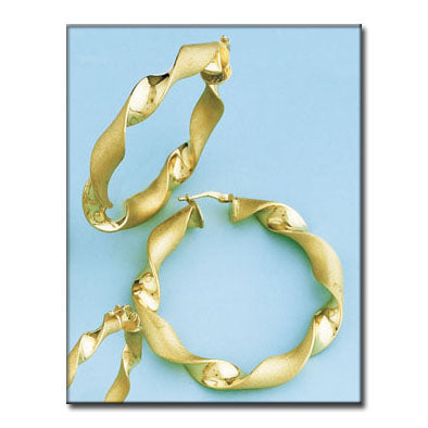 AROS ORO 18KL RIZADOS - 42MM - Peso: 8.90 gr 