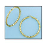 AROS ORO 18KL RIZADOS - 50MM - Peso: 7.50 gr 