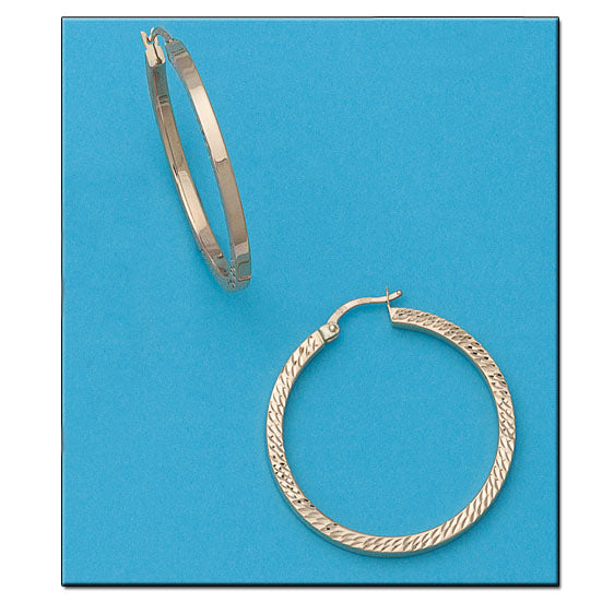 AROS ORO 18KL TALLADOS - 30MM - Peso: 4.35 gr 