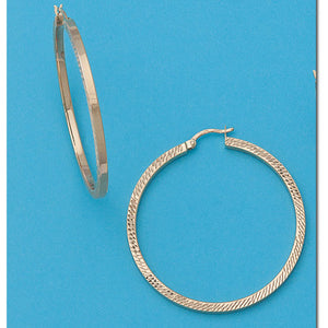 AROS ORO 18KL TALLADOS - 40MM - Peso: 4.45 gr 