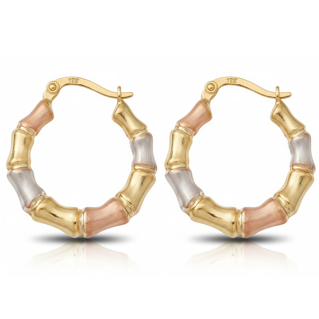 AROS ORO 18KL TRICOLOR - Peso: 2.60 gr 