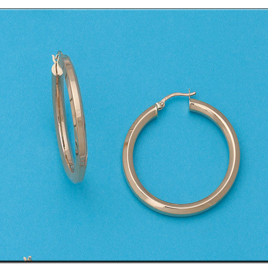 AROS ORO 18KL TUBO HEXAGONAL - 32MM - Peso: 5.10 gr 