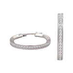 AROS ORO BLANCO 18KL CIRCONITAS - 15MM - Peso: 2.80 gr 