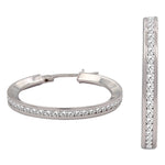 AROS ORO BLANCO 18KL CIRCONITAS - 20MM - Peso: 3.60 gr 