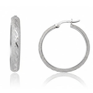 AROS ORO BLANCO 18KL - Peso: 3.85 gr 