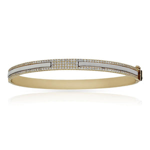 BRAZALETE ORO 18KL BICOLOR CIRCONITAS - Peso: 10.05 gr 