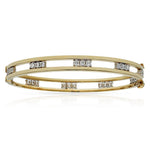BRAZALETE ORO 18KL BICOLOR CIRCONITAS - Peso: 11.55 gr 