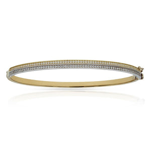 BRAZALETE ORO 18KL BICOLOR CIRCONITAS - Peso: 8.10 gr 