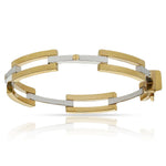 BRAZALETE ORO 18KL BICOLOR - Peso: 15.20 gr 