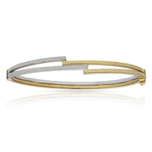 BRAZALETE ORO 18KL BICOLOR - Peso: 8.90 gr 