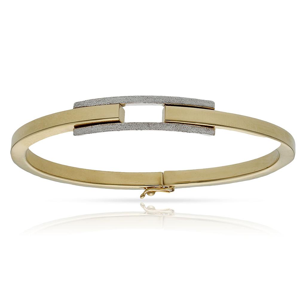 BRAZALETE ORO 18KL BICOLOR - Peso: 9.65 gr 
