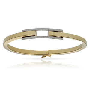 BRAZALETE ORO 18KL BICOLOR - Peso: 9.65 gr 