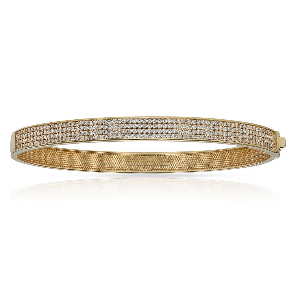 BRAZALETE ORO 18KL CIRCONITAS - Peso: 13.25 gr 