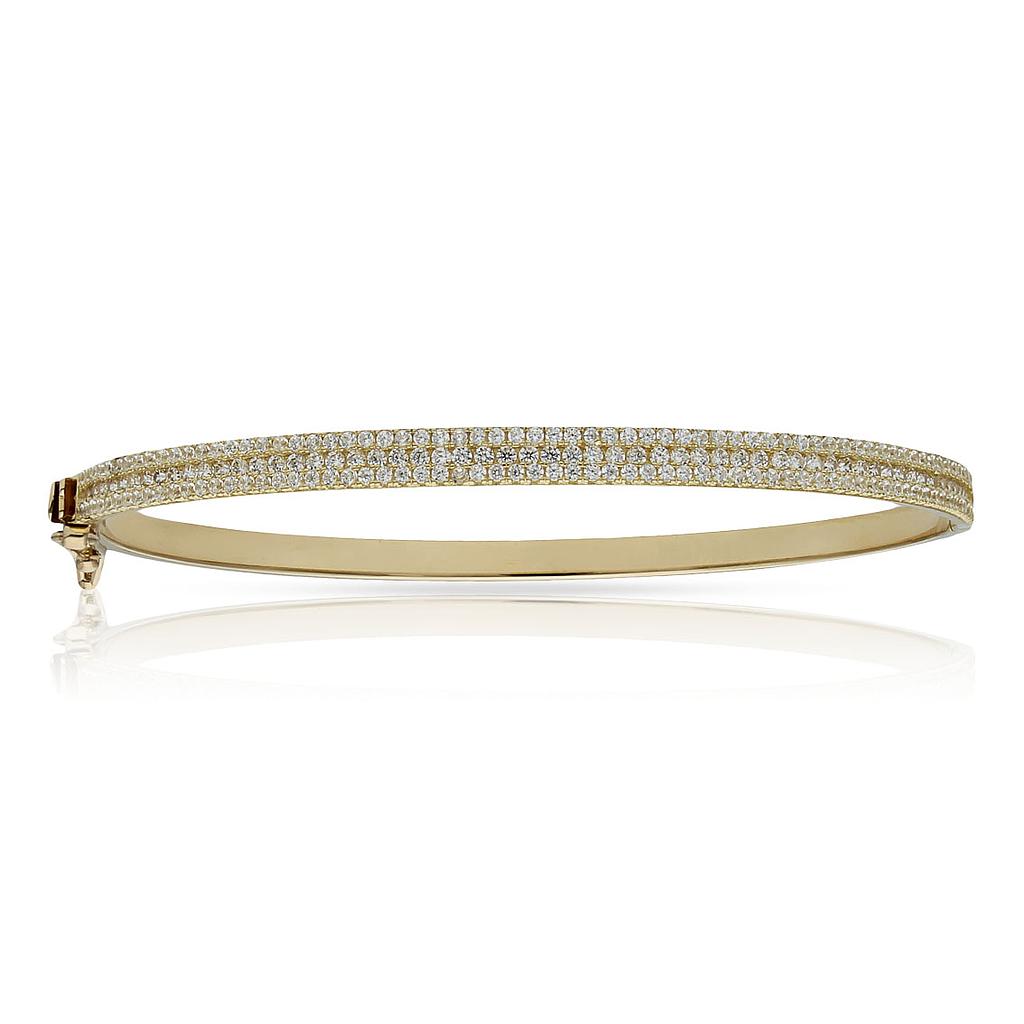 BRAZALETE ORO 18KL CIRCONITAS - Peso: 7.15 gr 