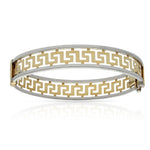 BRAZALETE ORO 18KL GRECA BICOLOR - Peso: 17.90 gr 