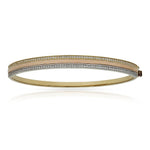 BRAZALETE ORO 18KL TRICOLOR CIRCONITAS - Peso: 9.55 gr 