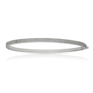 BRAZALETE ORO BLANCO 18KL CIRCONITAS - Peso: 6.10 gr 