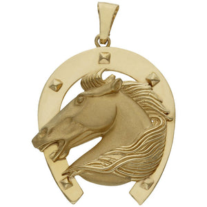 CABEZA ORO 18KL CABALLO Y HERRADURA - Peso: 14.20 gr 