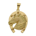 CABEZA ORO 18KL  CABALLO Y HERRADURA - Peso: 8.90 gr 