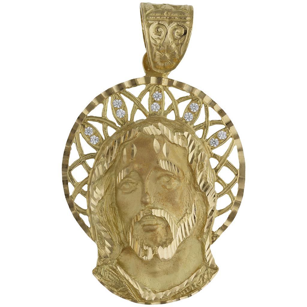 CABEZA ORO 18KL CRISTO - 35X49MM - Peso: 19.40 gr 