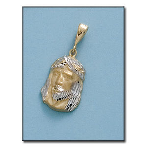CABEZA ORO 18KL CRISTO BICOLOR - 12X19MM - Peso: 1.90 gr 