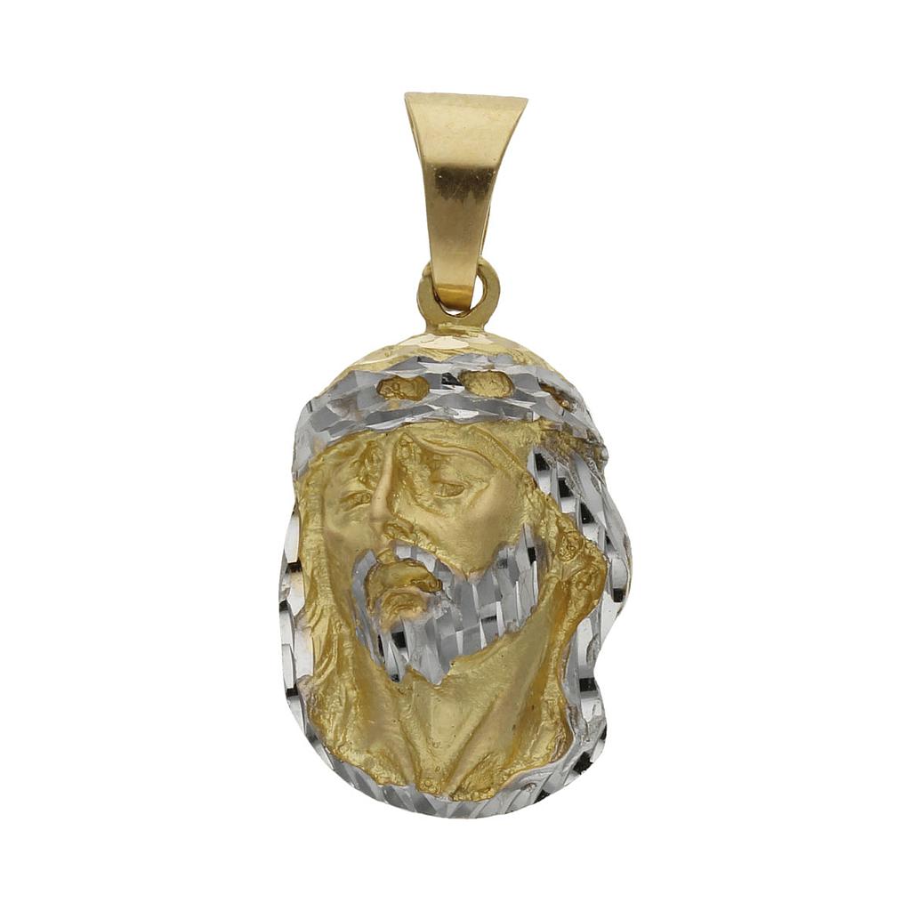CABEZA ORO 18KL CRISTO BICOLOR - 16x26MM - Peso: 7.55 gr 
