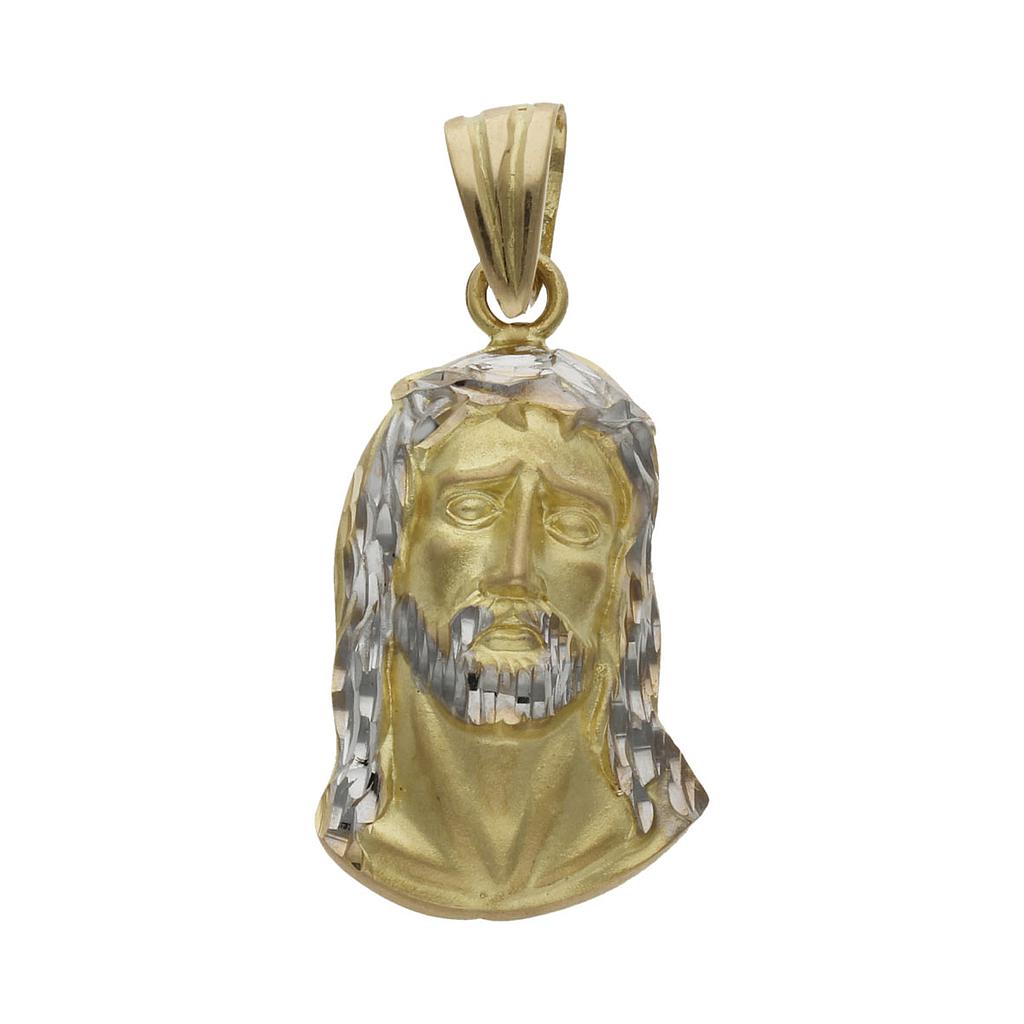 CABEZA ORO 18KL CRISTO BICOLOR - 16x27MM - Peso: 3.40 gr 