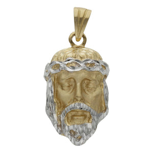 CABEZA ORO 18KL CRISTO BICOLOR - 17x30MM - Peso: 9.70 gr 