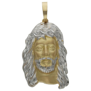 CABEZA ORO 18KL CRISTO BICOLOR - 19x33MM - Peso: 5.35 gr 